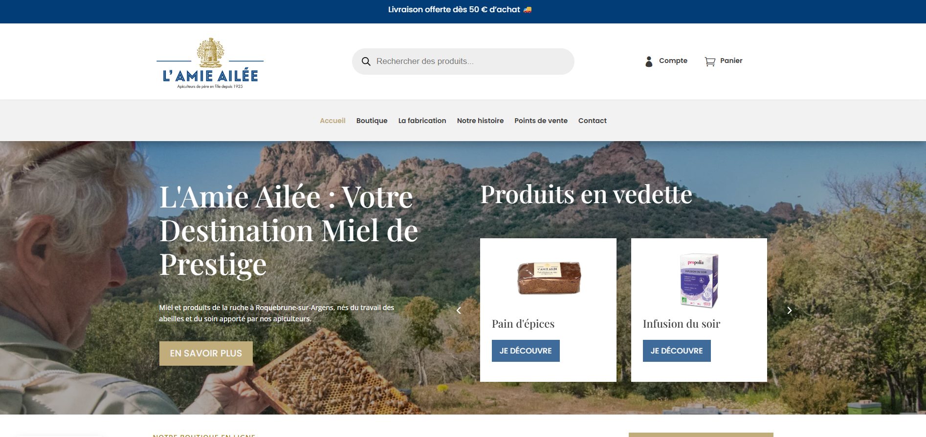 Site web L’Amie Ailée